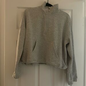 Grey lululemon softstreme half zip